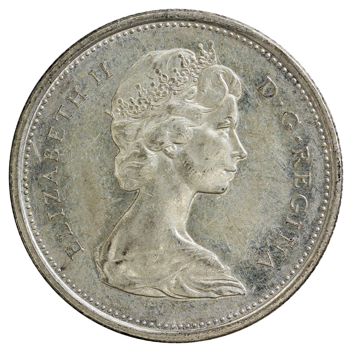 1965 Canada 25-cents Circulated