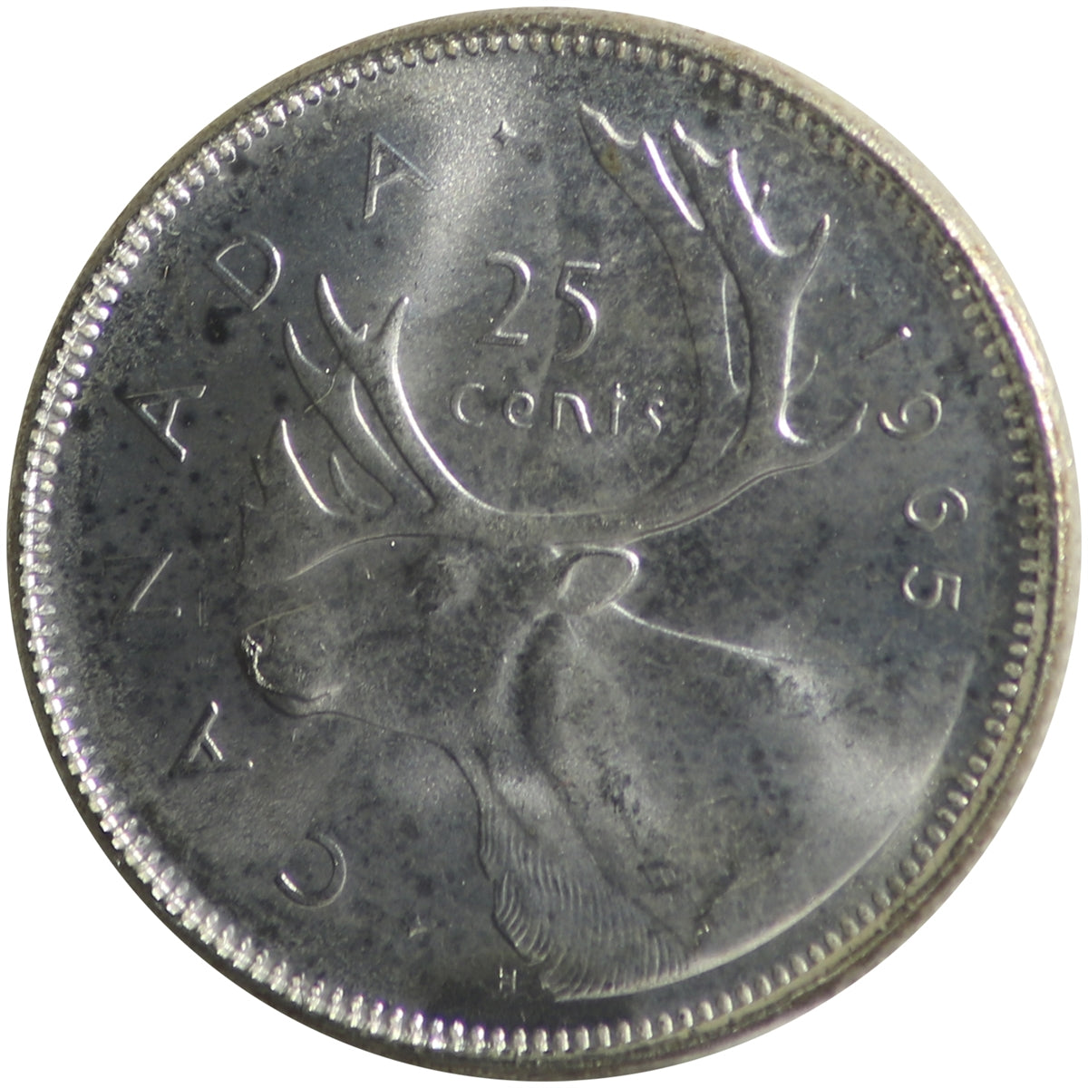 1965 Canada 25-cents ICCS Certified MS65