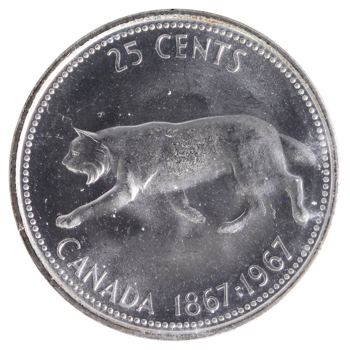 1967 Canada 25-cents ICCS Certified MS64