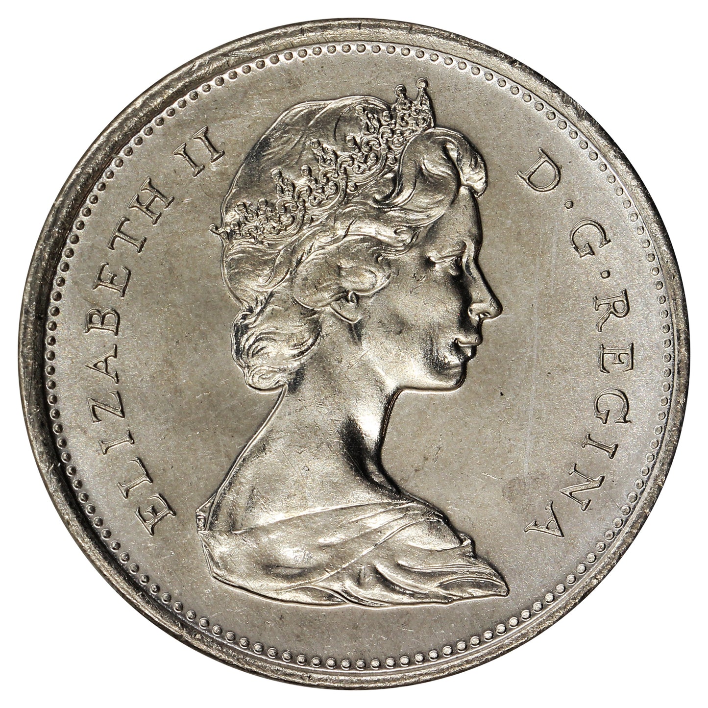 1968 Nickel Canada 25-cents Brilliant Uncirculated (MS63)
