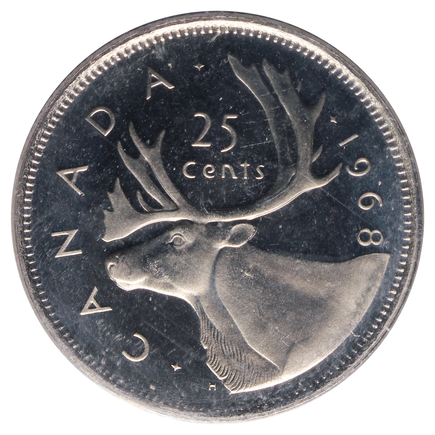 1968 Nickel Canada 25-cents ICCS Certified PL66 Heavy Cameo