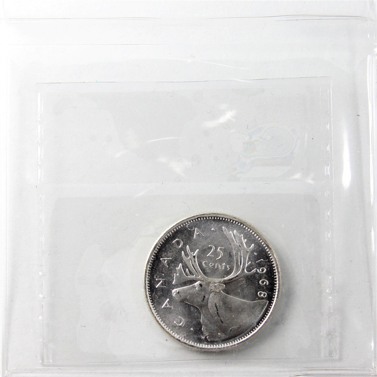 1968 Silver Canada 25-cents ICCS Certified MS65