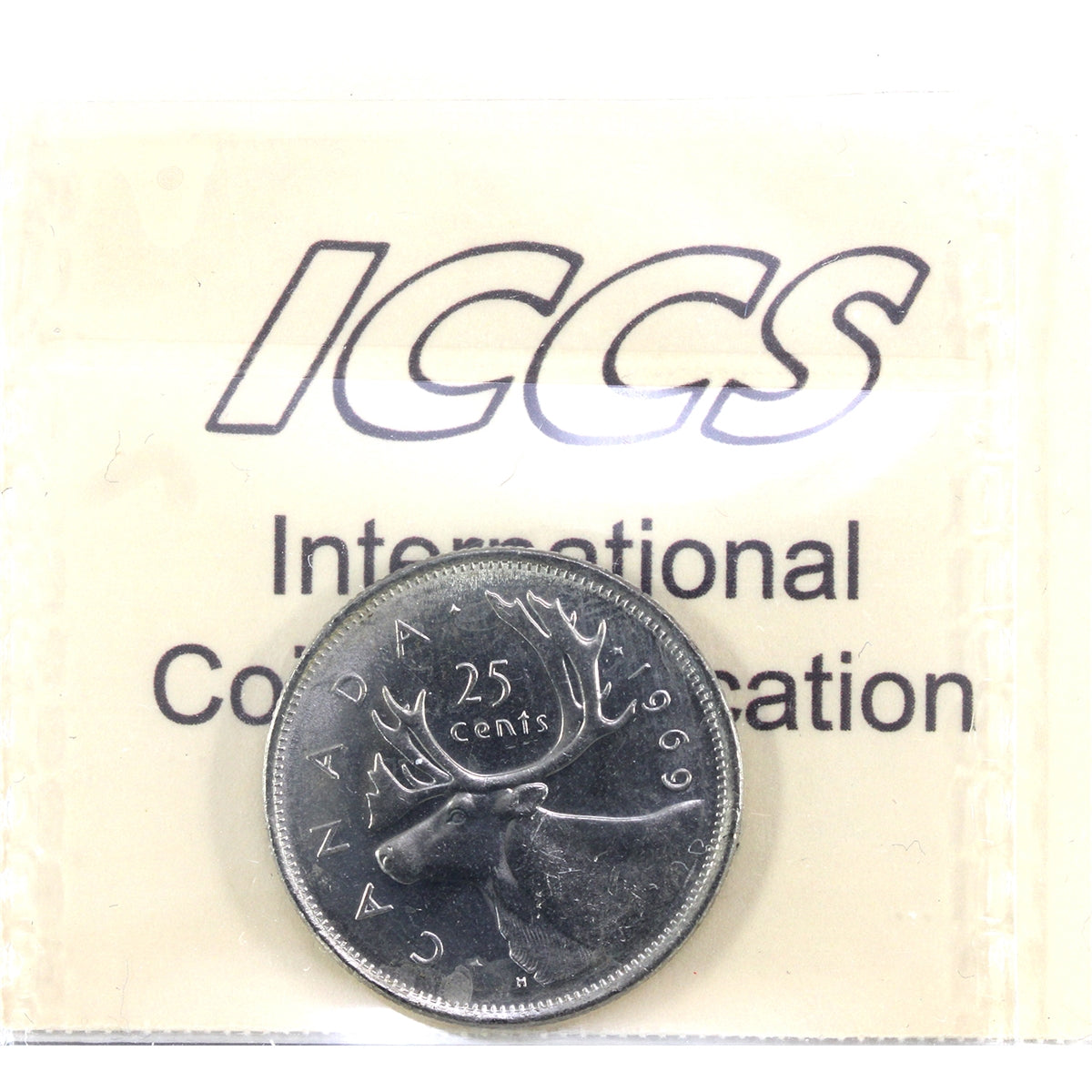 1969 Canada 25-cents ICCS Certified MS65