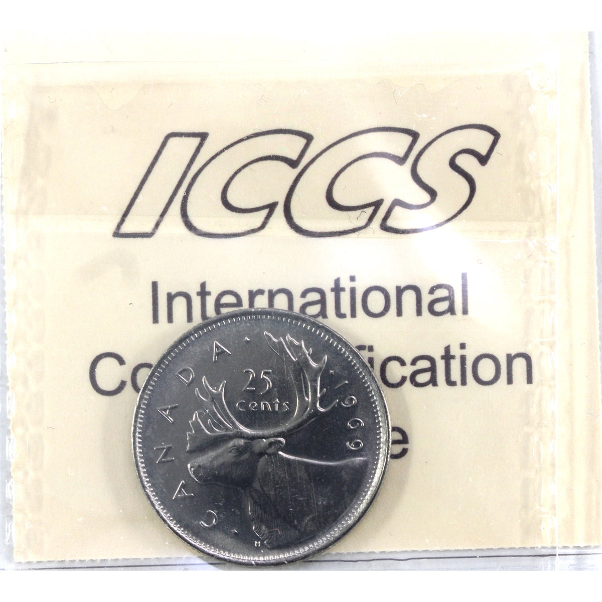 1969 Canada 25-cents ICCS Certified MS66