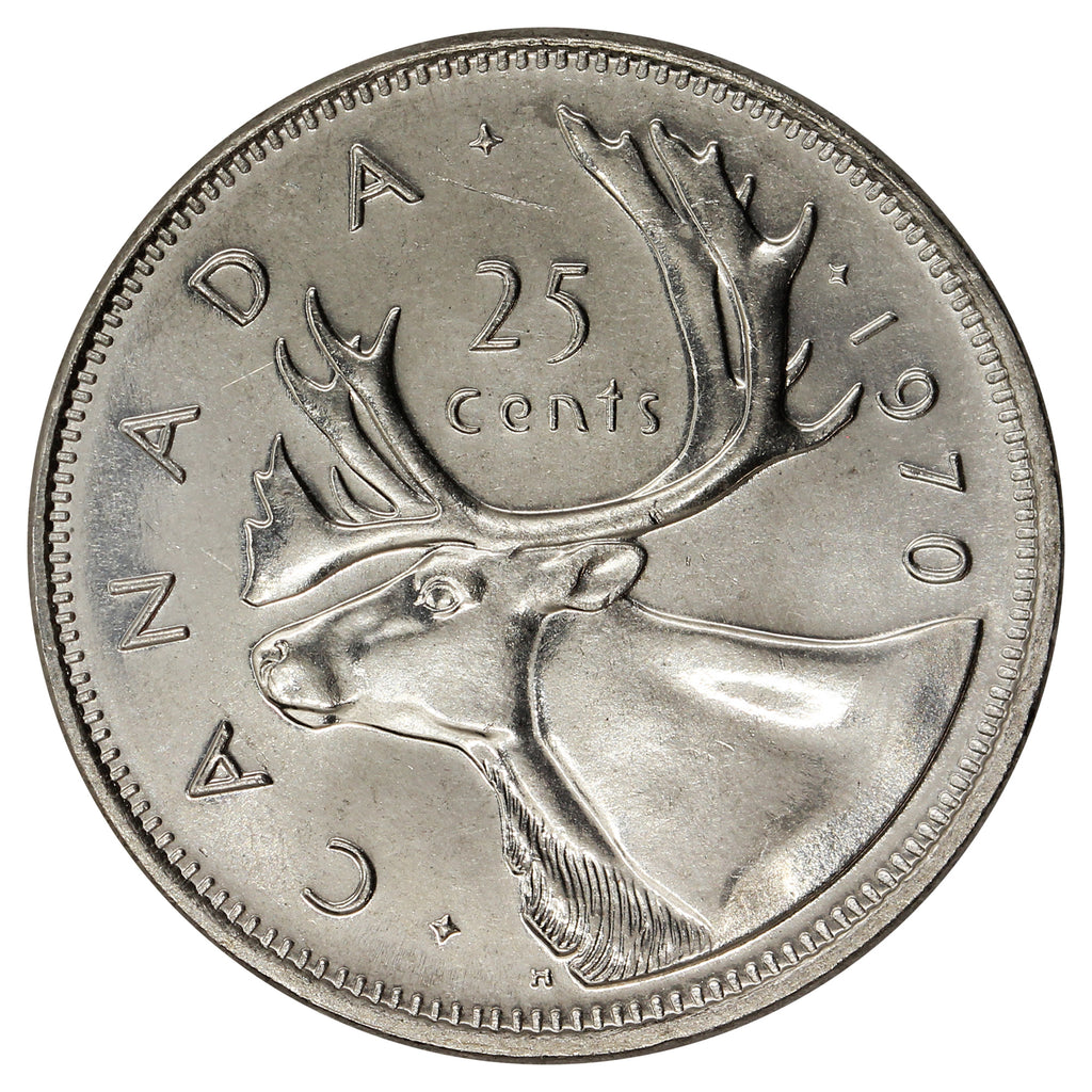 1970 Canada 25-cents Brilliant Uncirculated (MS63)