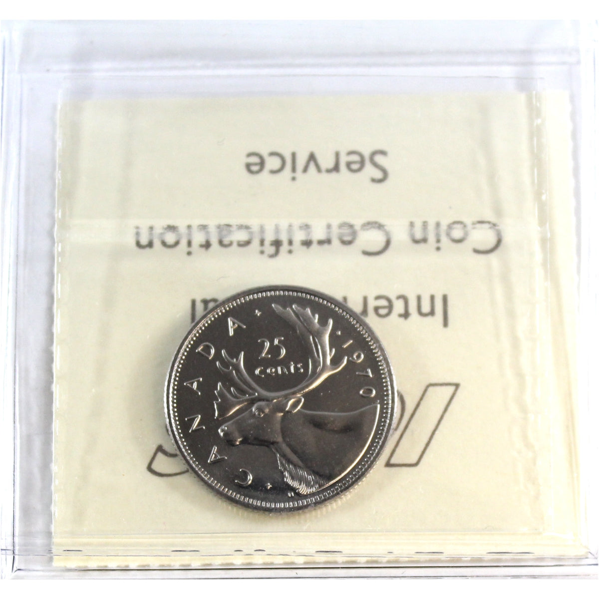 1970 Canada 25-cents ICCS Certified PL-66 Heavy Cameo