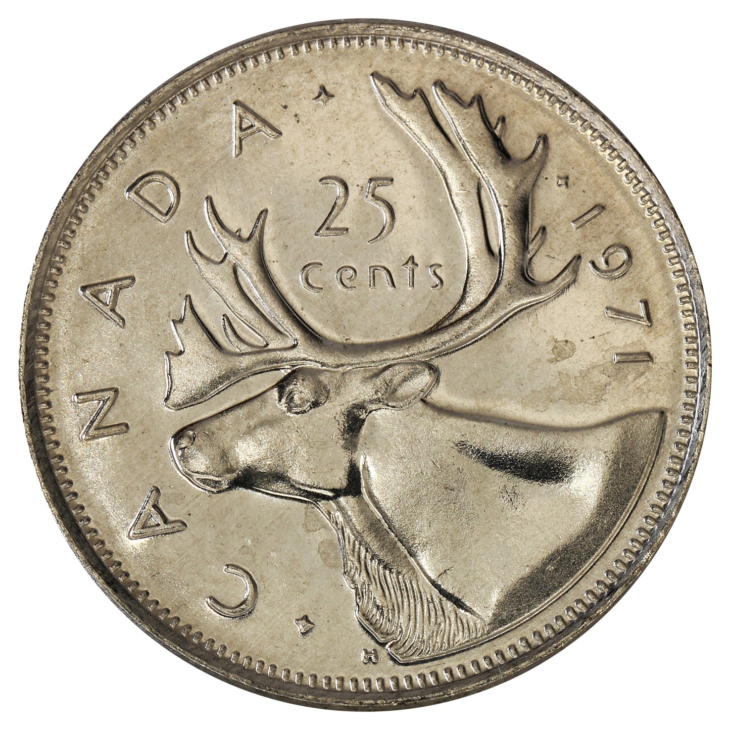 1971 Canada 25-cents Brilliant Uncirculated (MS63)