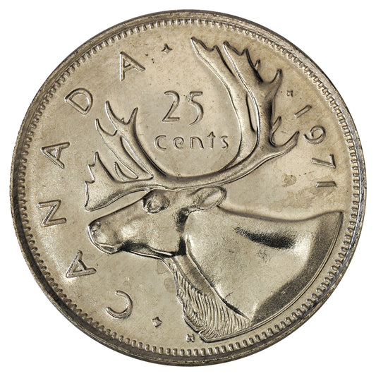 1971 Canada 25-cents Brilliant Uncirculated (MS63)