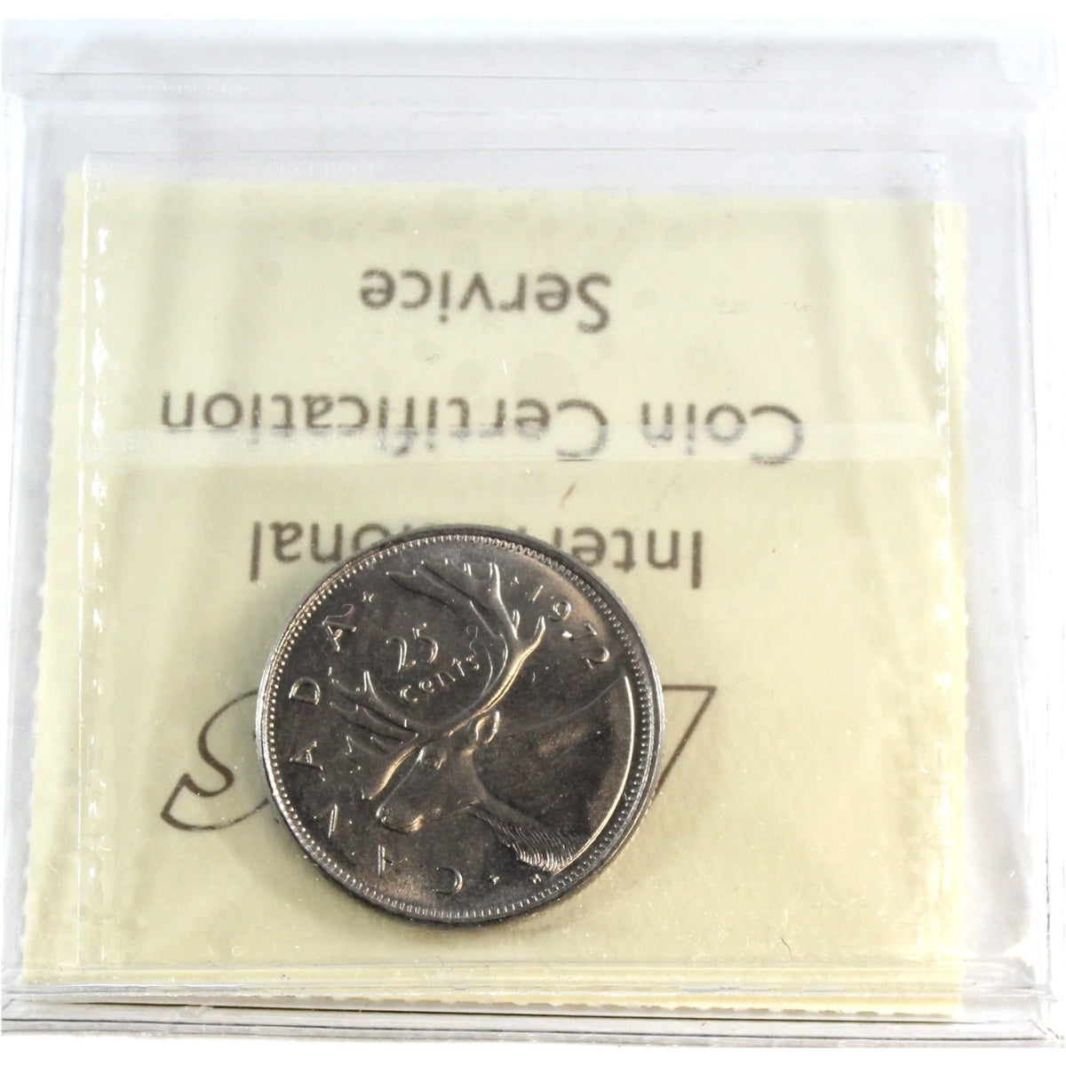 1972 Canada 25-cents ICCS Certified MS65