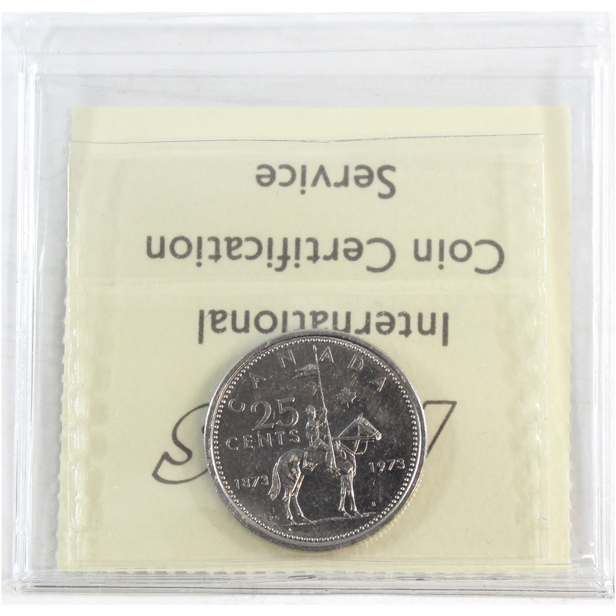 1973 Large Bust Canada 25-cents ICCS Certified AU50