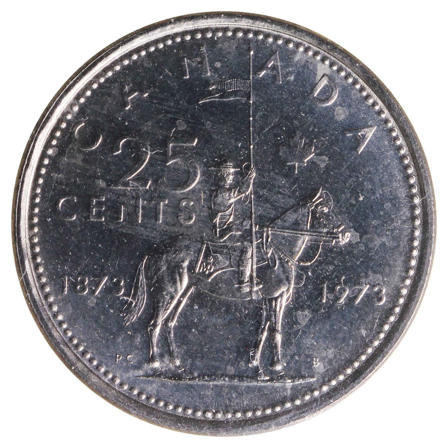 1973 Small Bust Canada 25-cents ICCS Certified MS64