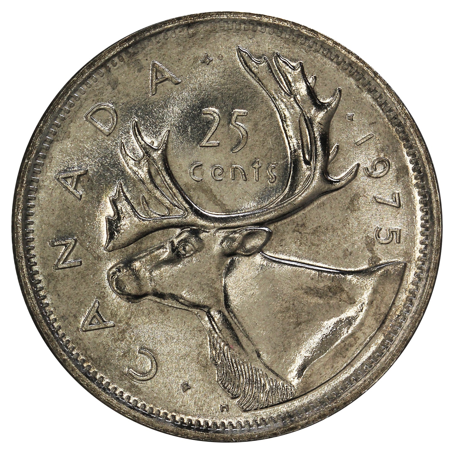 1975 Canada 25-cents Brilliant Uncirculated (MS63)