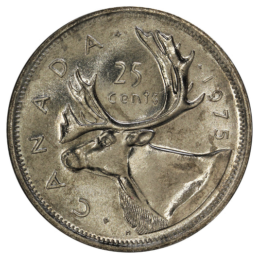 1975 Canada 25-cents Brilliant Uncirculated (MS63)