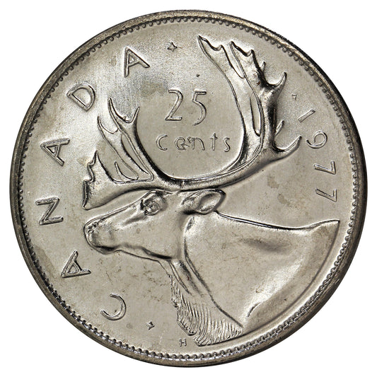 1977 Canada 25-cents Brilliant Uncirculated (MS63)