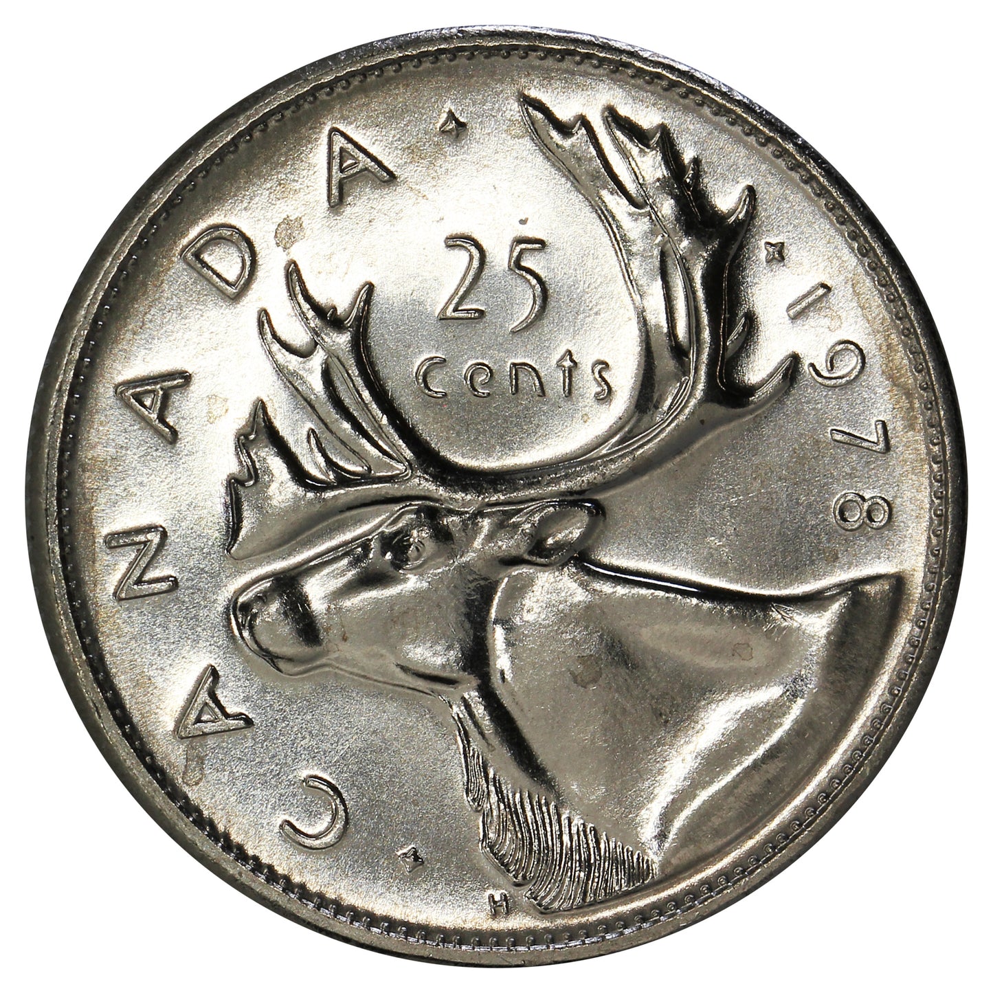 1978 Small Denticles Canada 25-cents Brilliant Uncirculated (MS63)