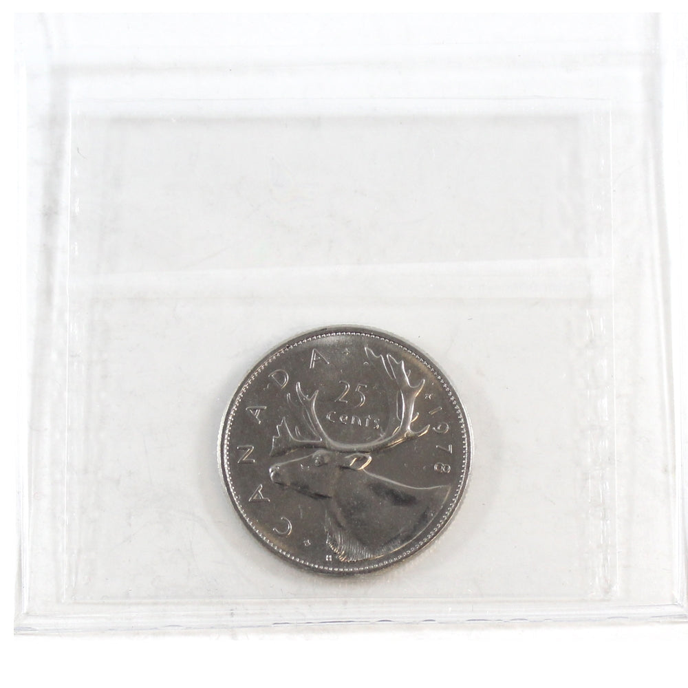 1978 Small Denticles Canada 25-cents ICCS Certified MS65
