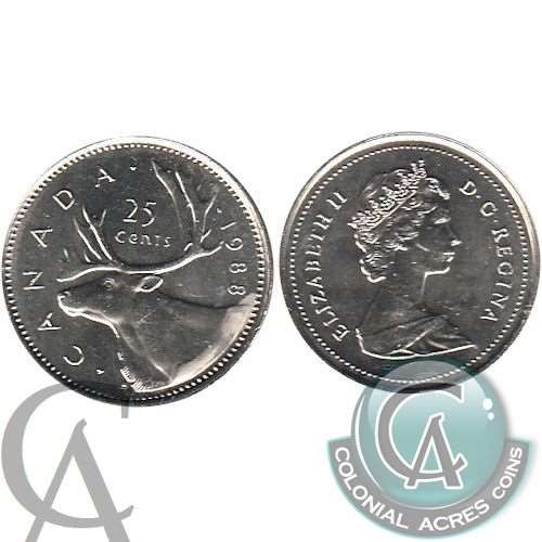 1988 Canada 25-cents Brilliant Uncirculated (MS-63)