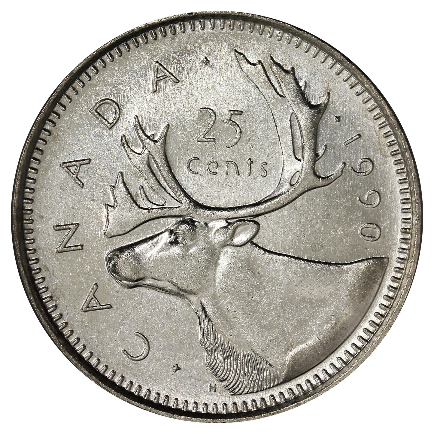 1990 Canada 25-cents Brilliant Uncirculated (MS-63)