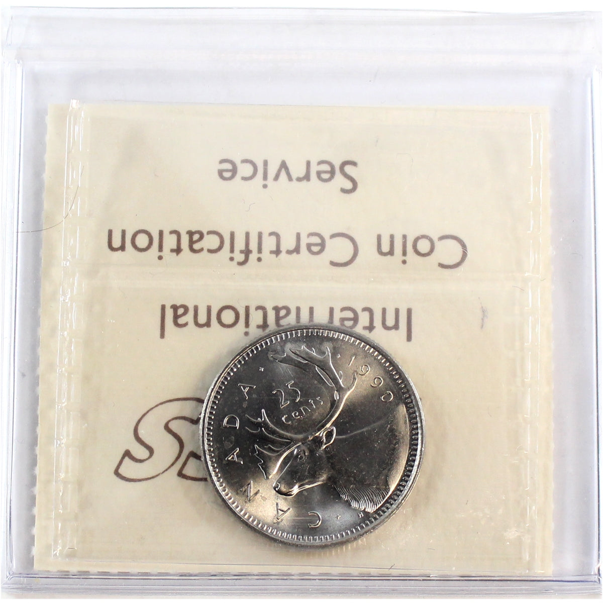 1990 Canada 25-cents ICCS Certified MS65