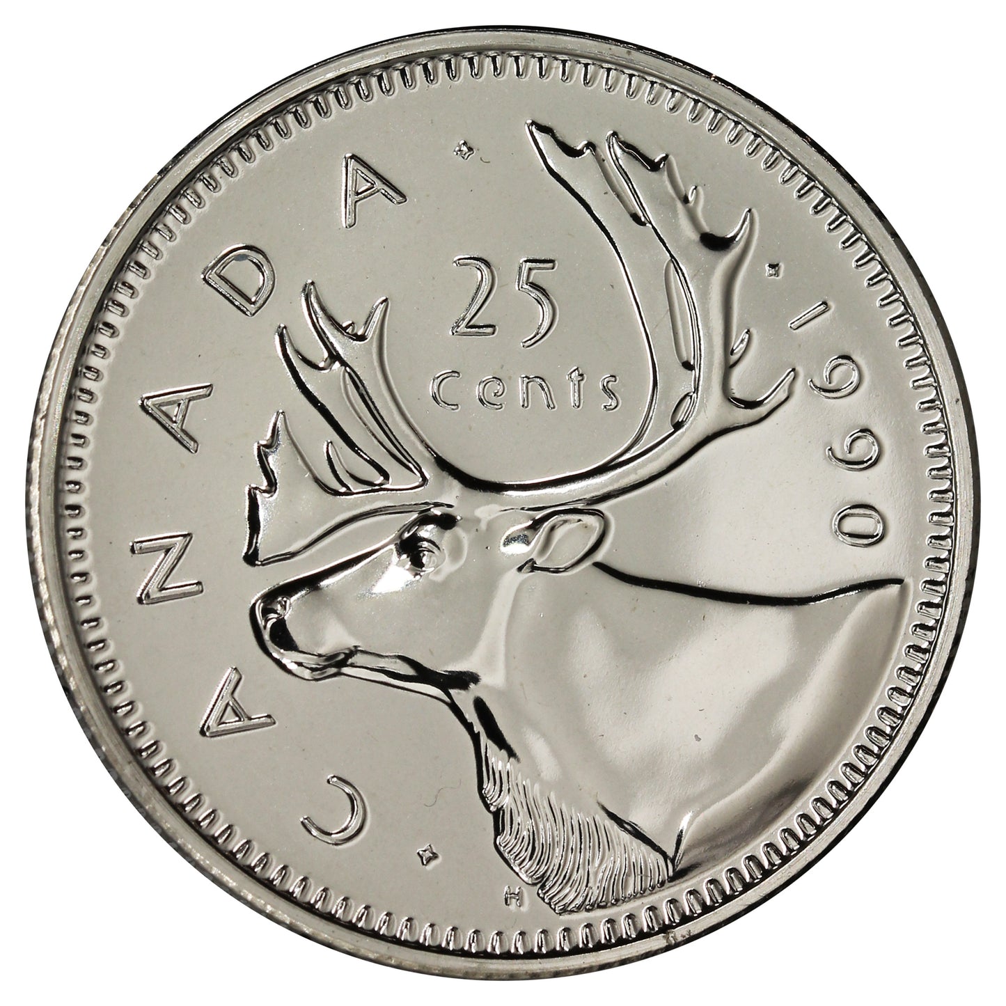 1990 Canada 25-cents Proof Like