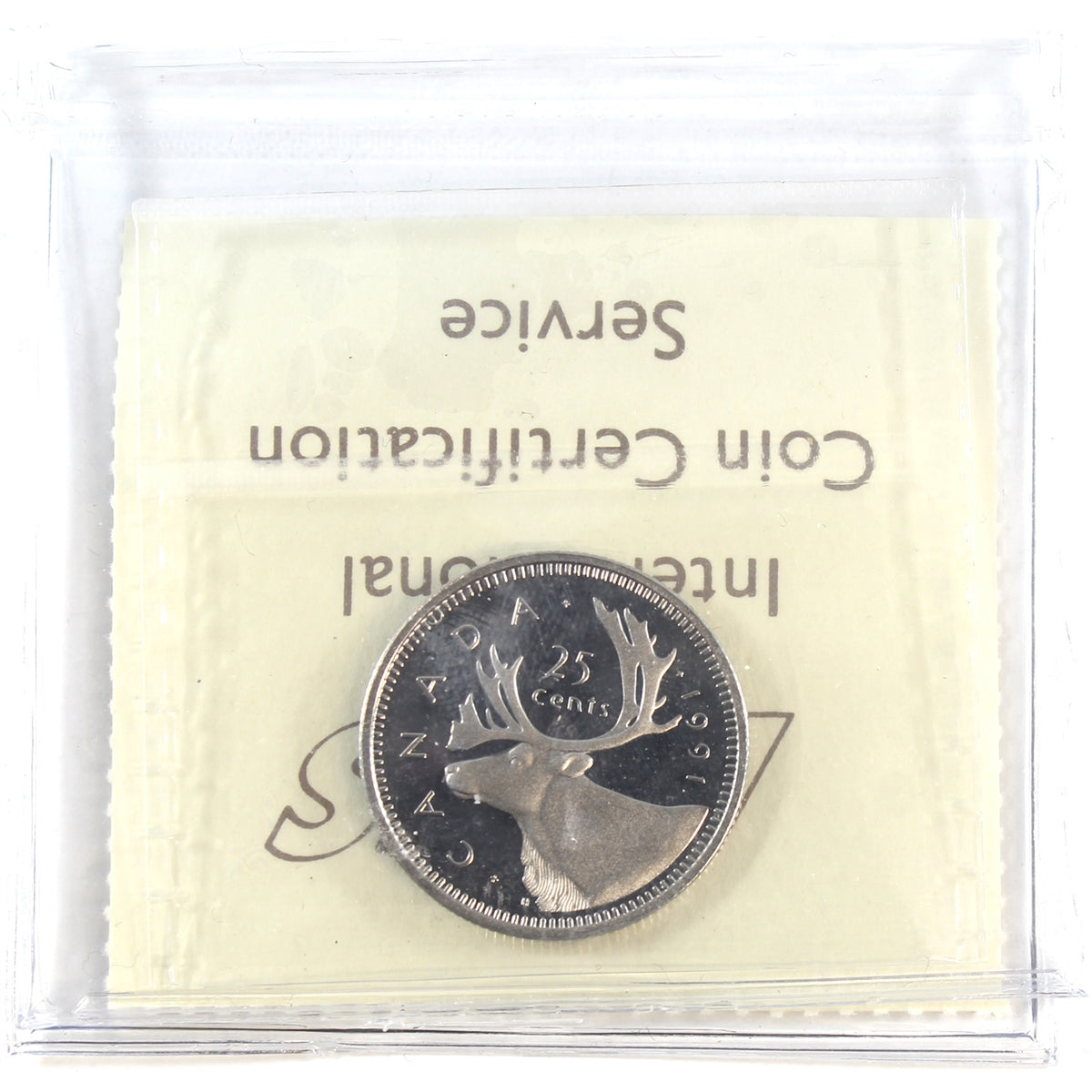 1991 Canada 25-cents ICCS Certified PF-67 Ultra Heavy Cameo