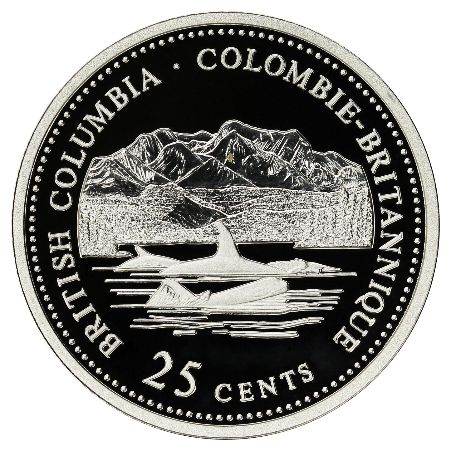 1992 British Columbia Canada 25-cents Silver Proof