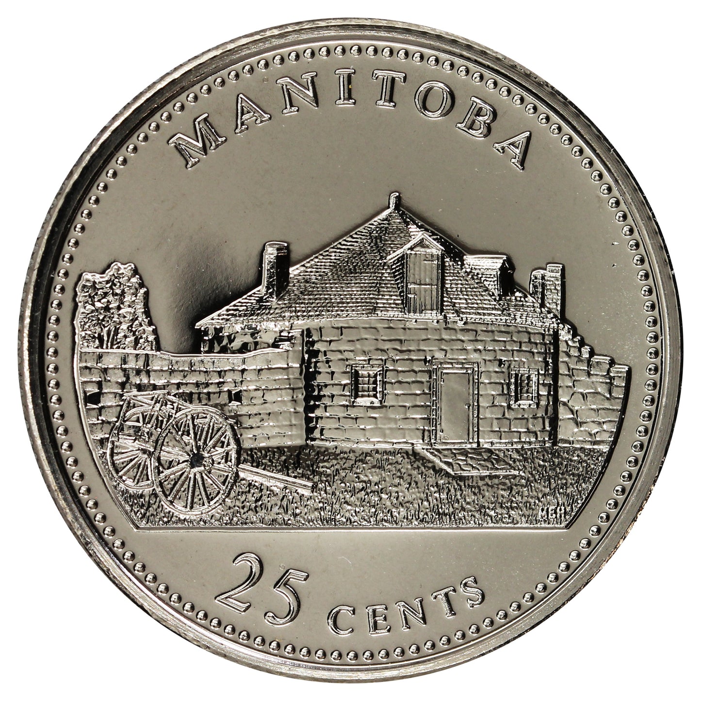 1992 Manitoba Canada 25-cents Proof Like
