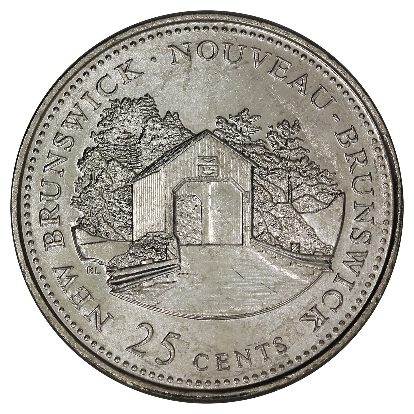 1992 New Brunswick Canada 25-cents Brilliant Uncirculated (MS-63)