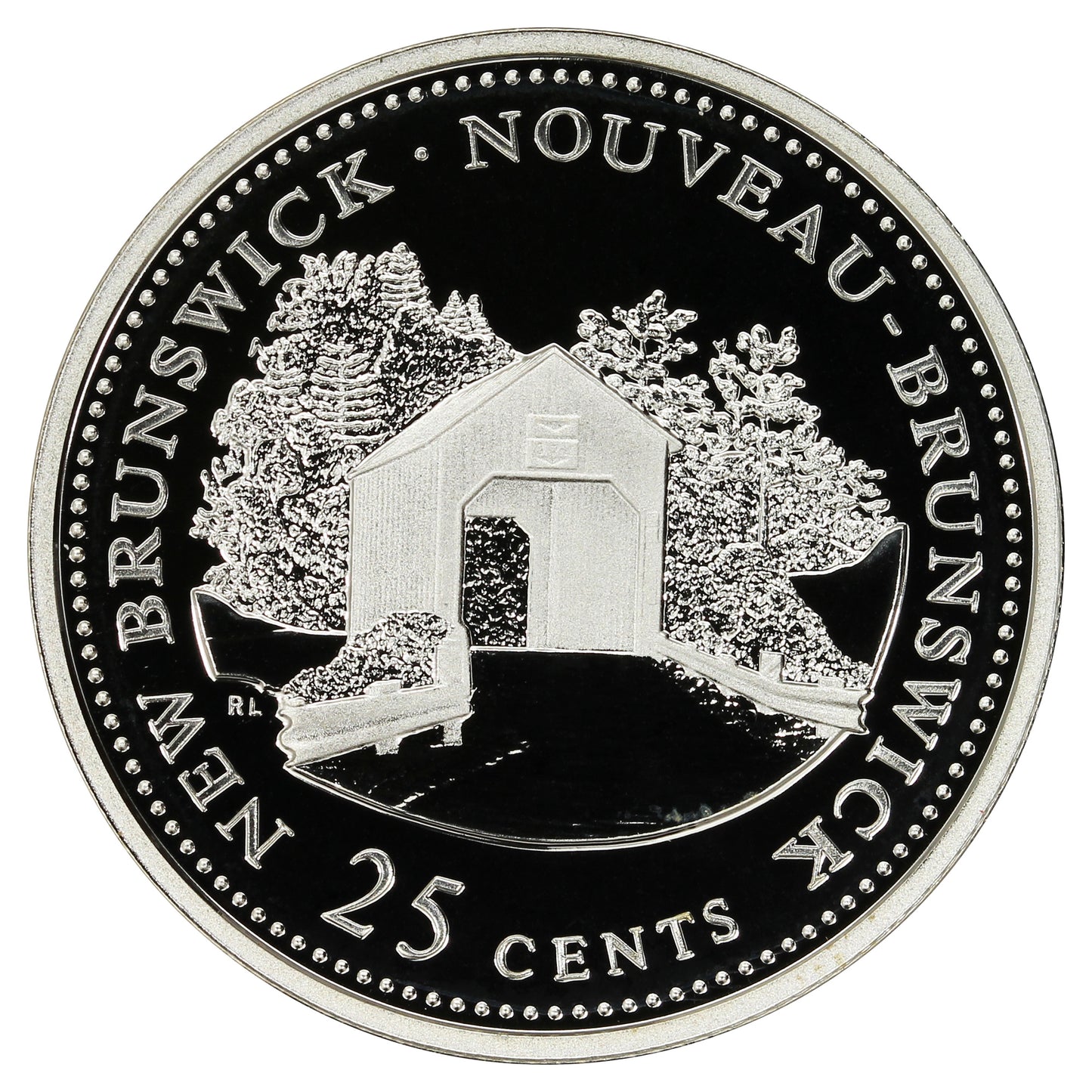 1992 New Brunswick Canada 25-cents Silver Proof
