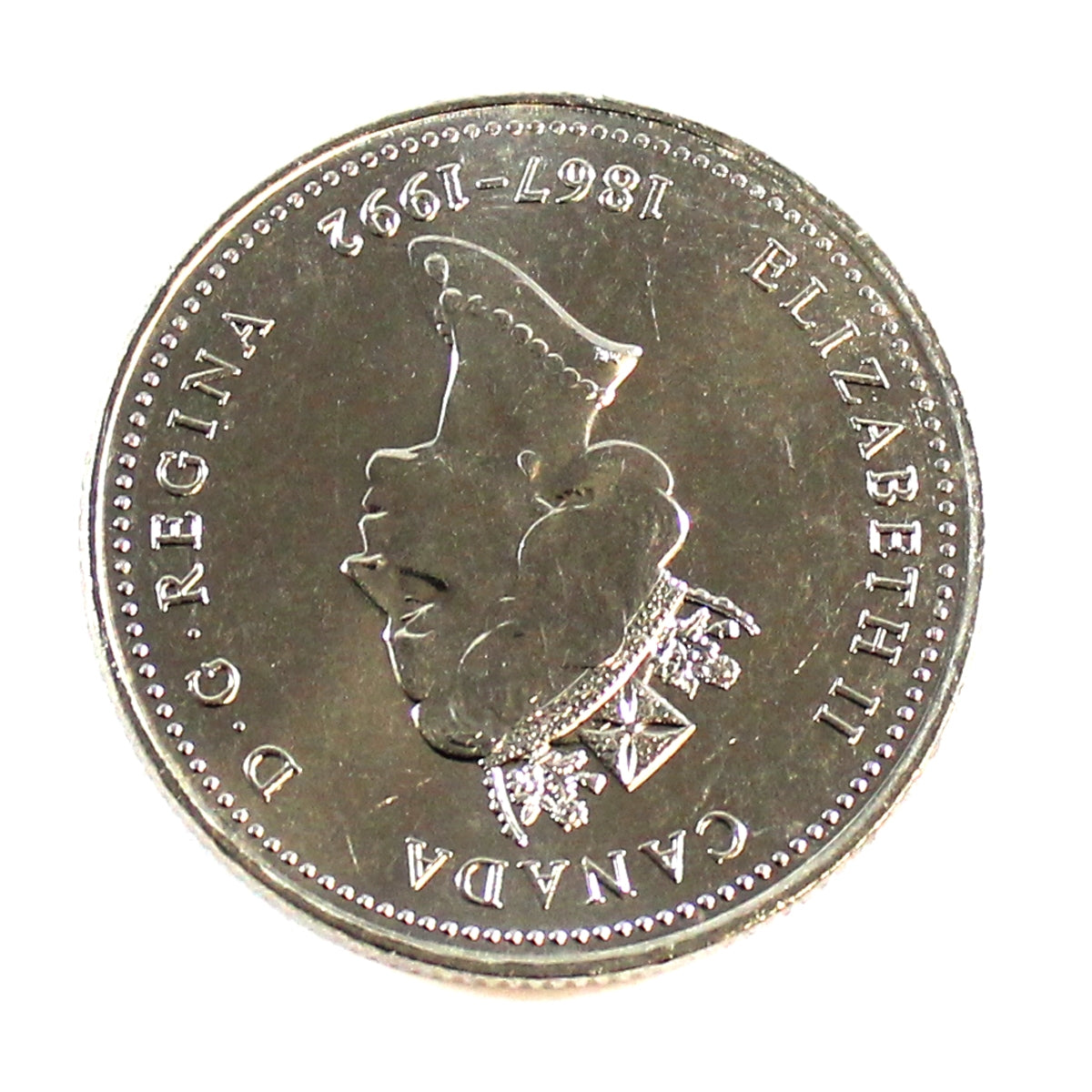 1992 Coinage New Brunswick 180 Rotation Canada 25-cents Brilliant Uncirculated (MS63) $