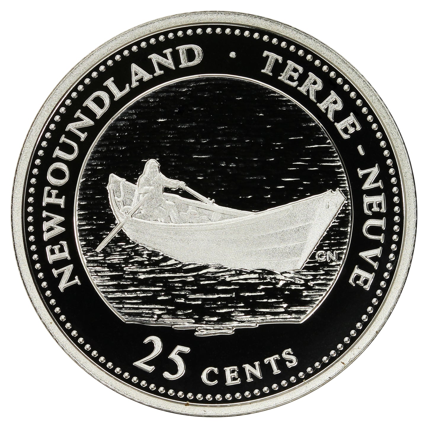 1992 Newfoundland Canada 25-cents Silver Proof