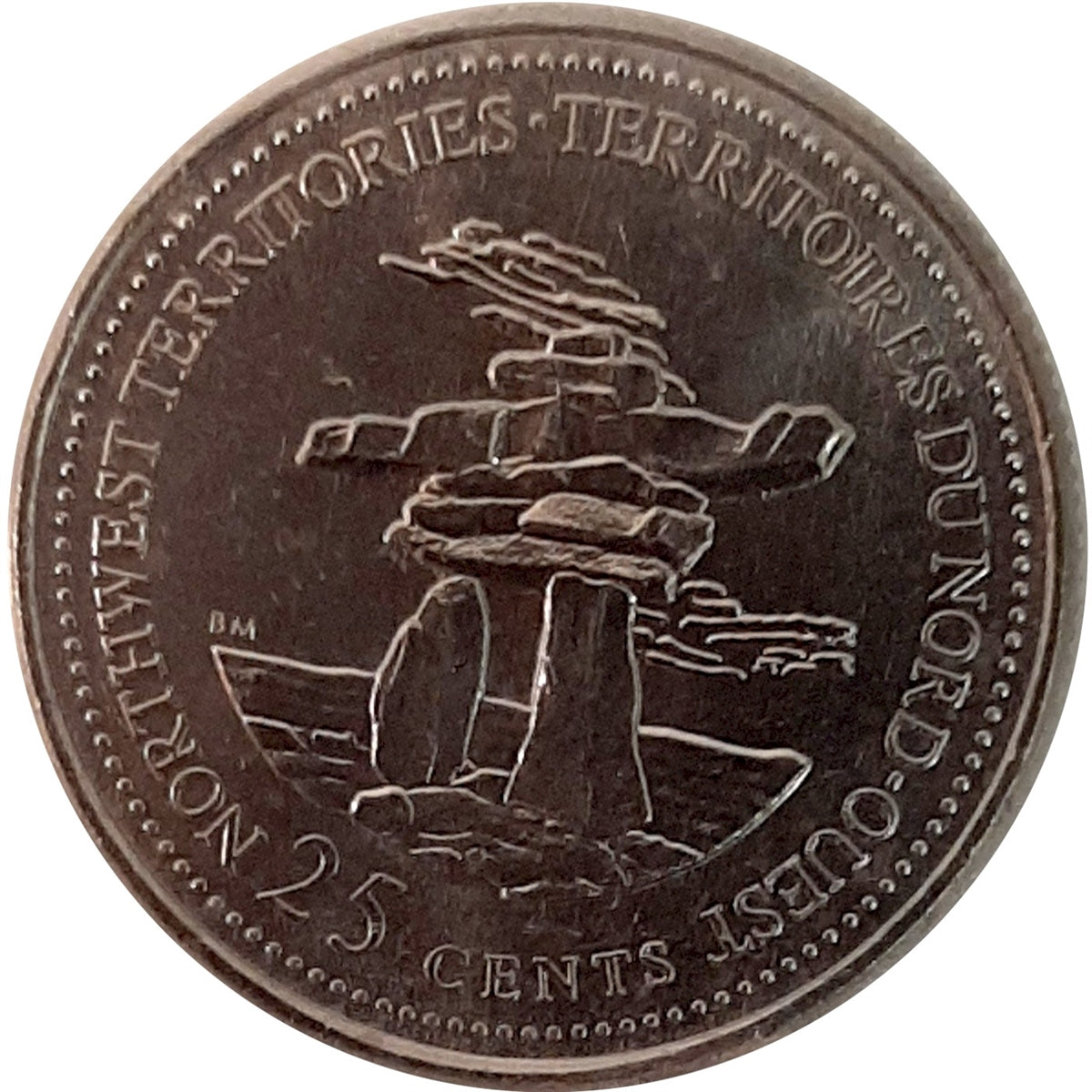 1992 Northwest Territories Canada 25-cents ICCS Certified MS65
