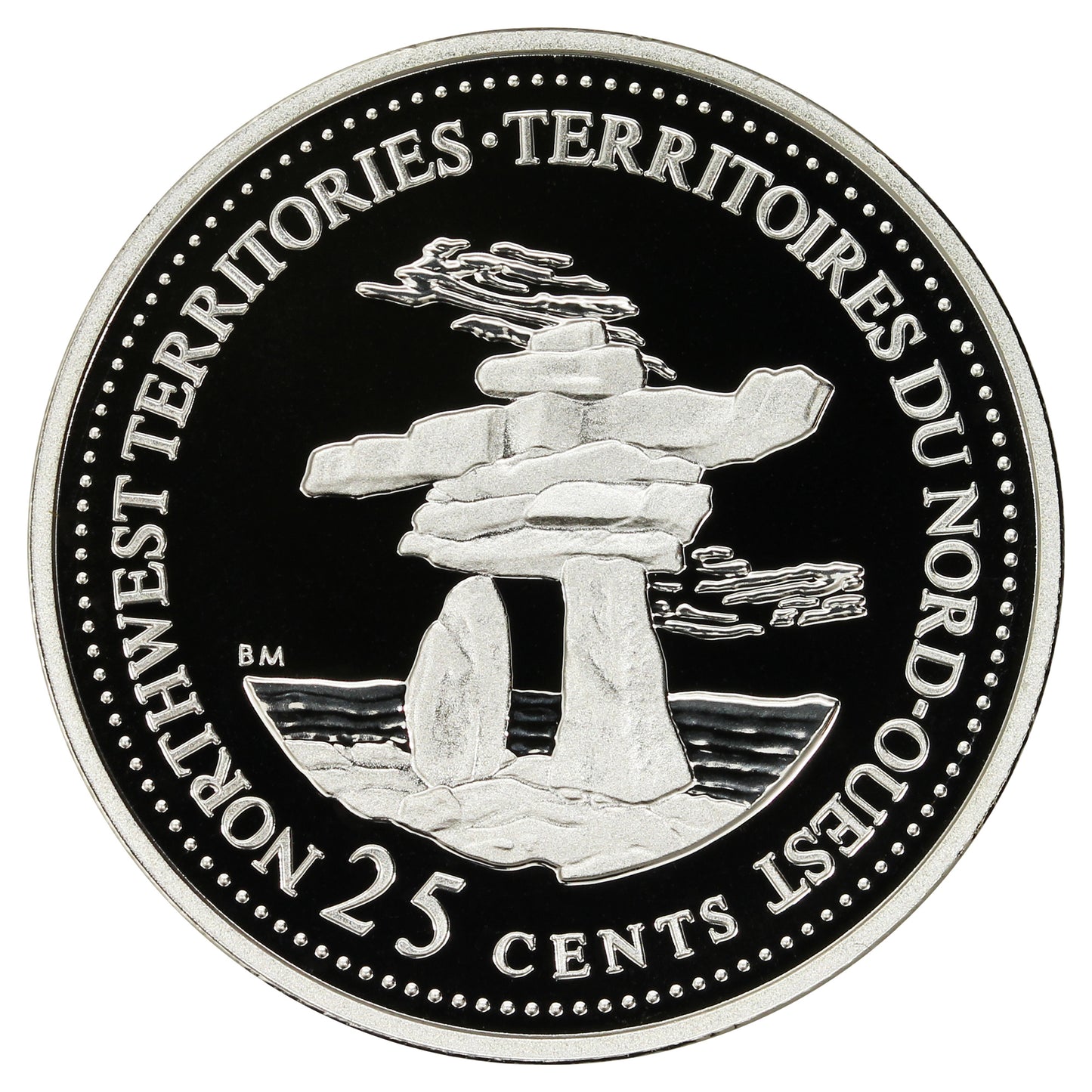 1992 Northwest Territories Canada 25-cents Silver Proof