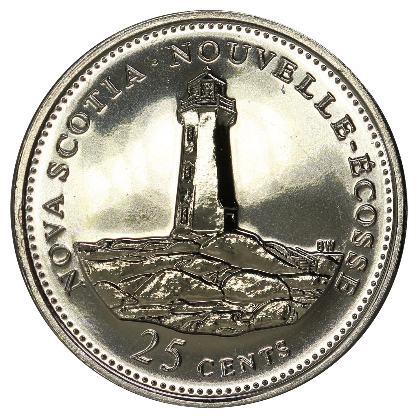 1992 Nova Scotia Canada 25-cents Proof Like