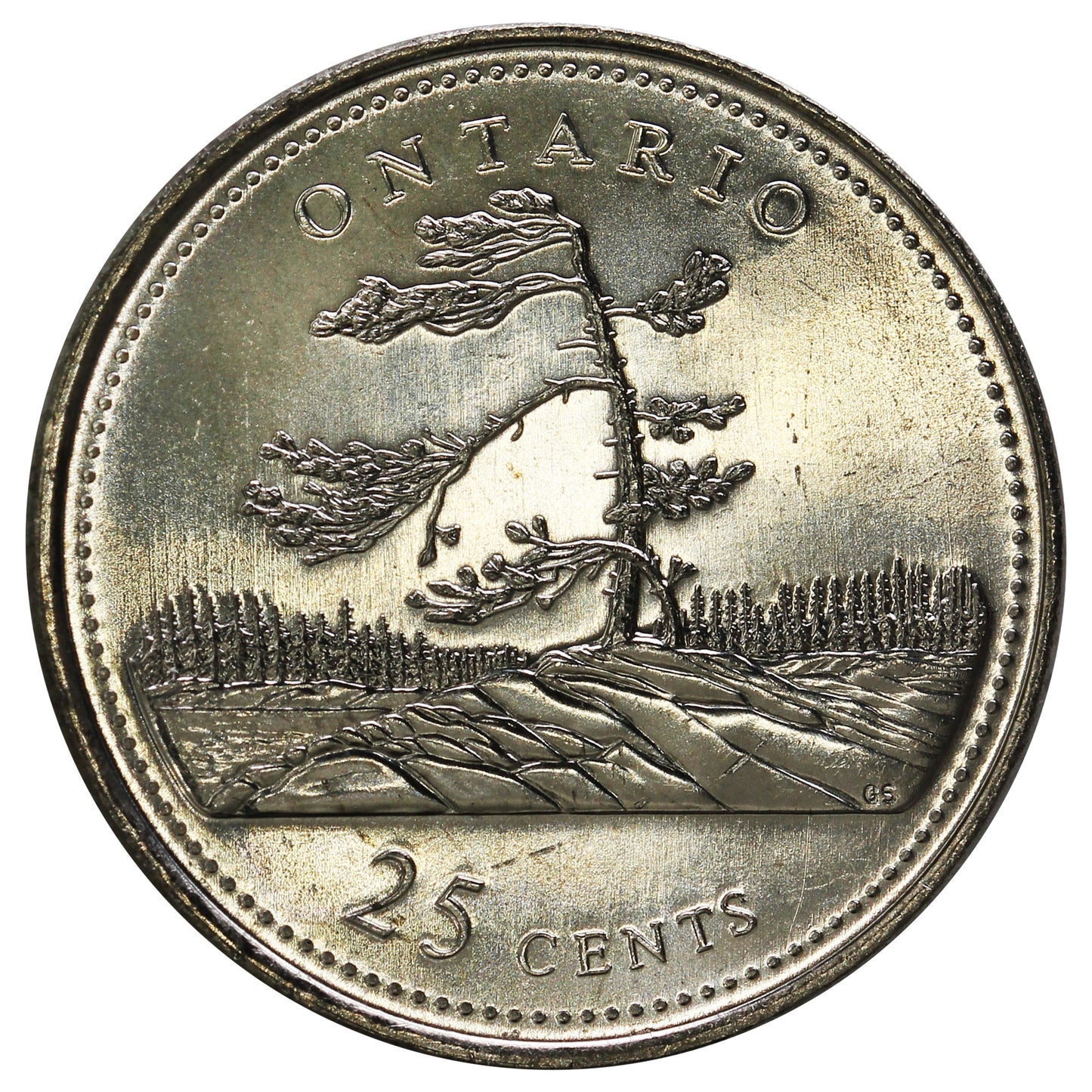 1992 Ontario Canada 25-cents Brilliant Uncirculated (MS-63)