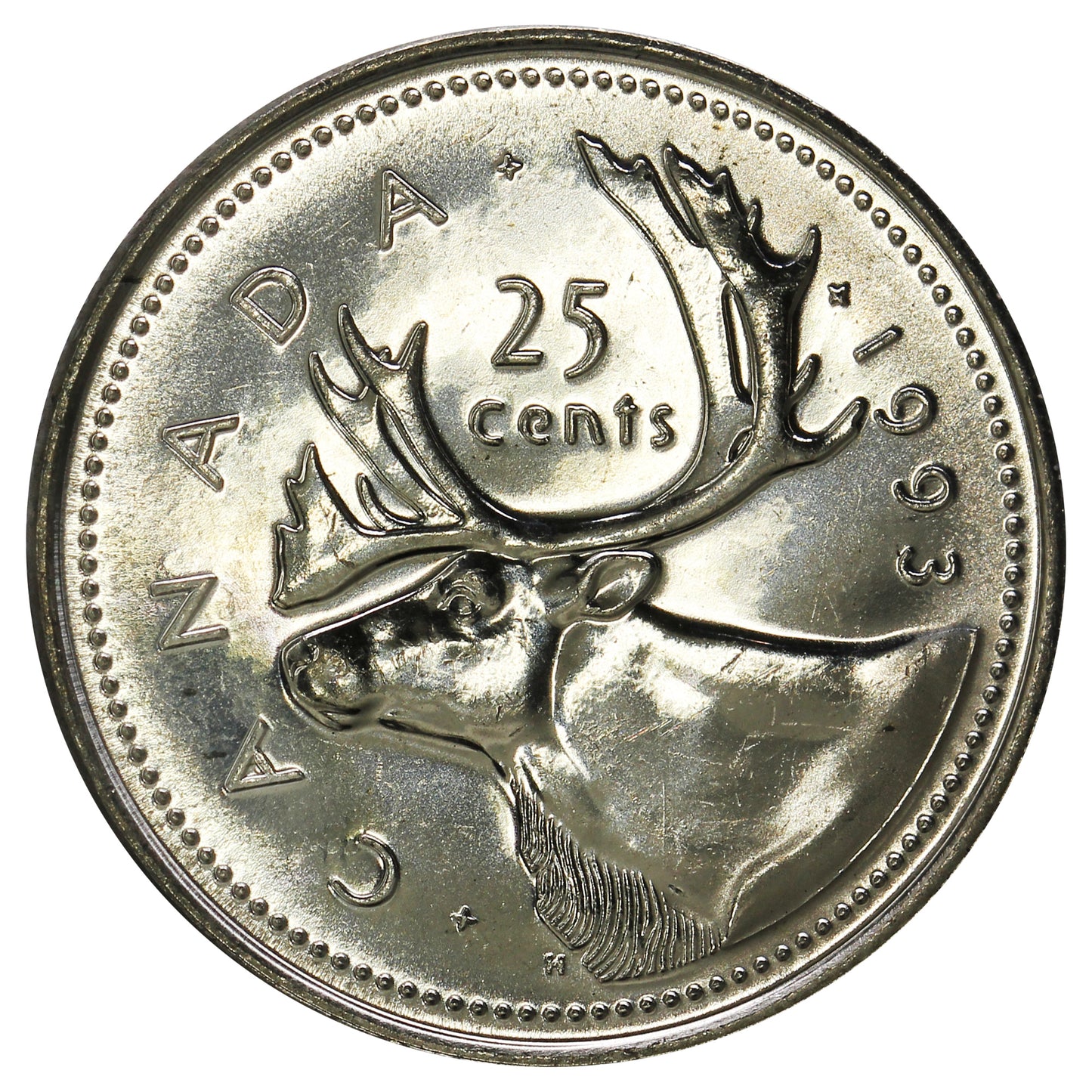 1993 Canada 25-cents Brilliant Uncirculated (MS63)
