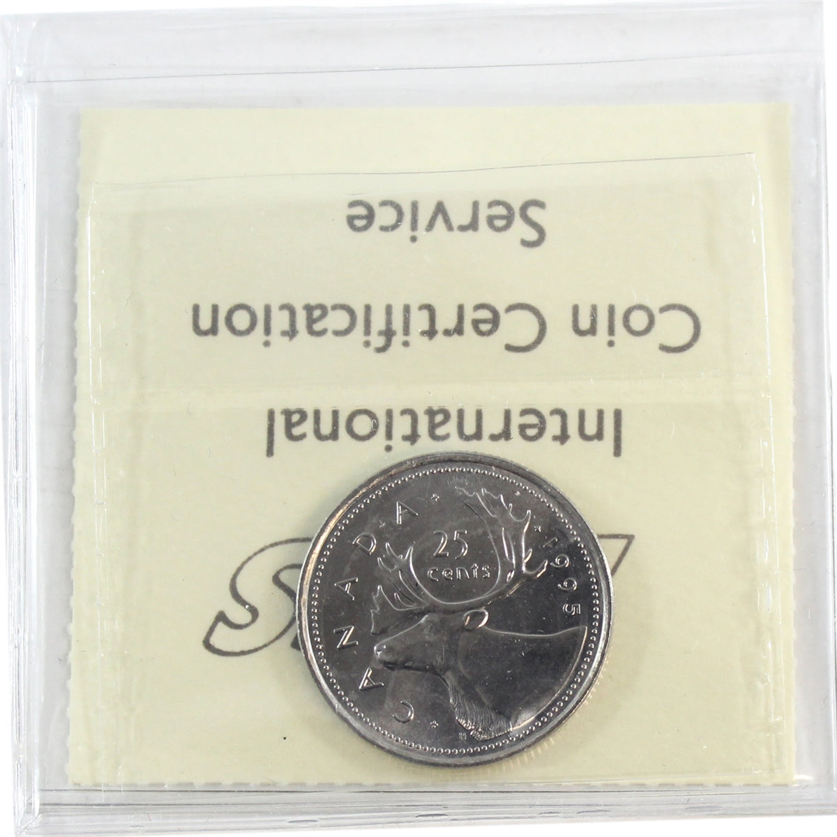1995 Caribou Canada 25-cents ICCS Certified MS-64