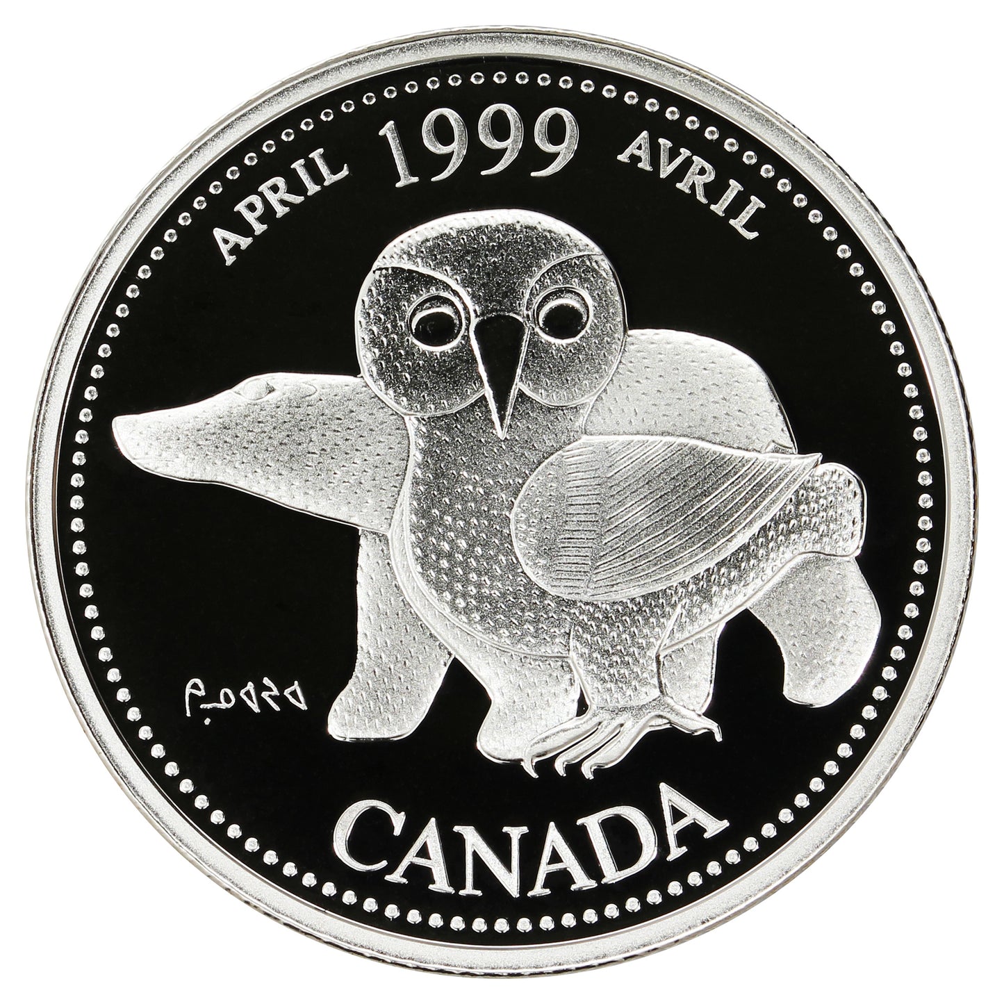 1999 April Canada 25-cents Silver Proof
