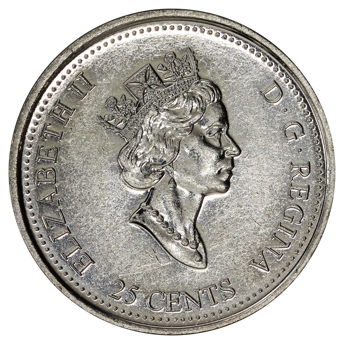 1999 February Canada 25-cents Brilliant Uncirculated (MS63)