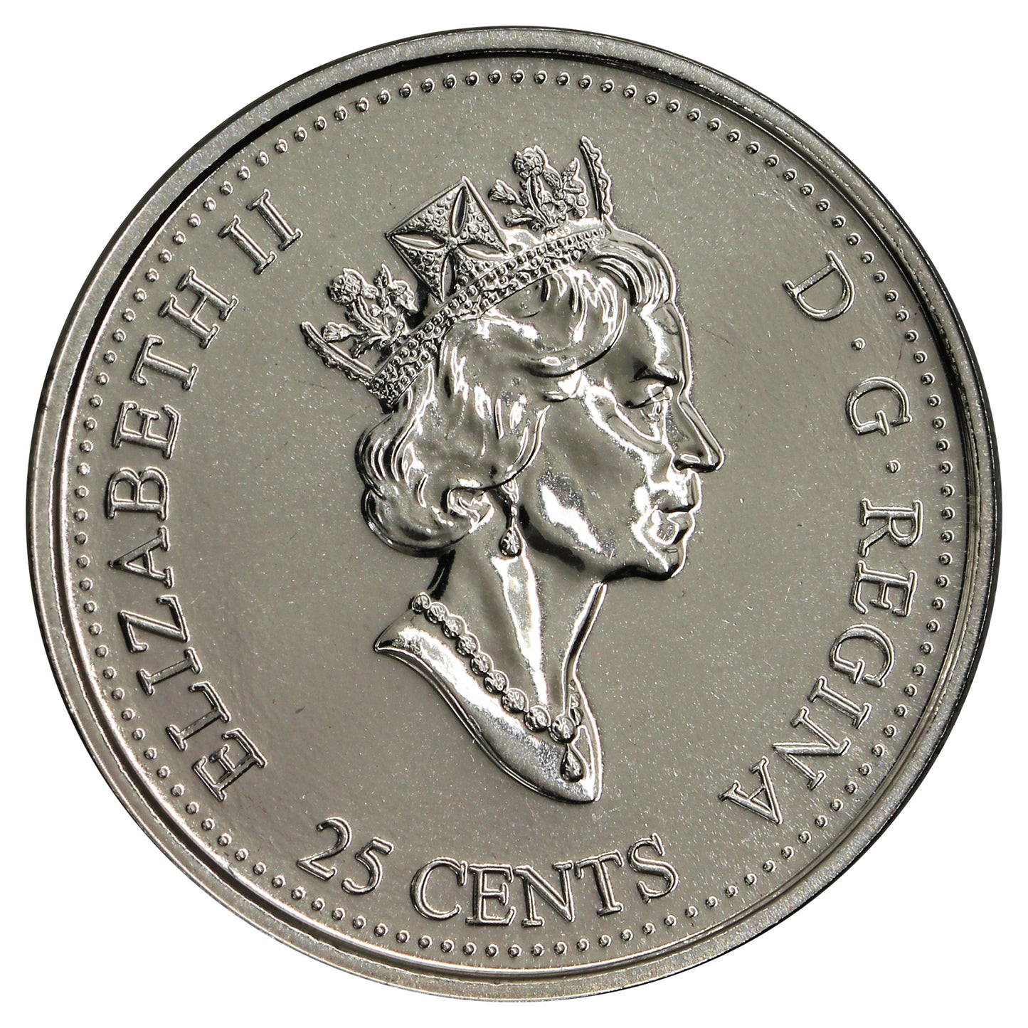 1999 February Canada 25-cents Proof Like