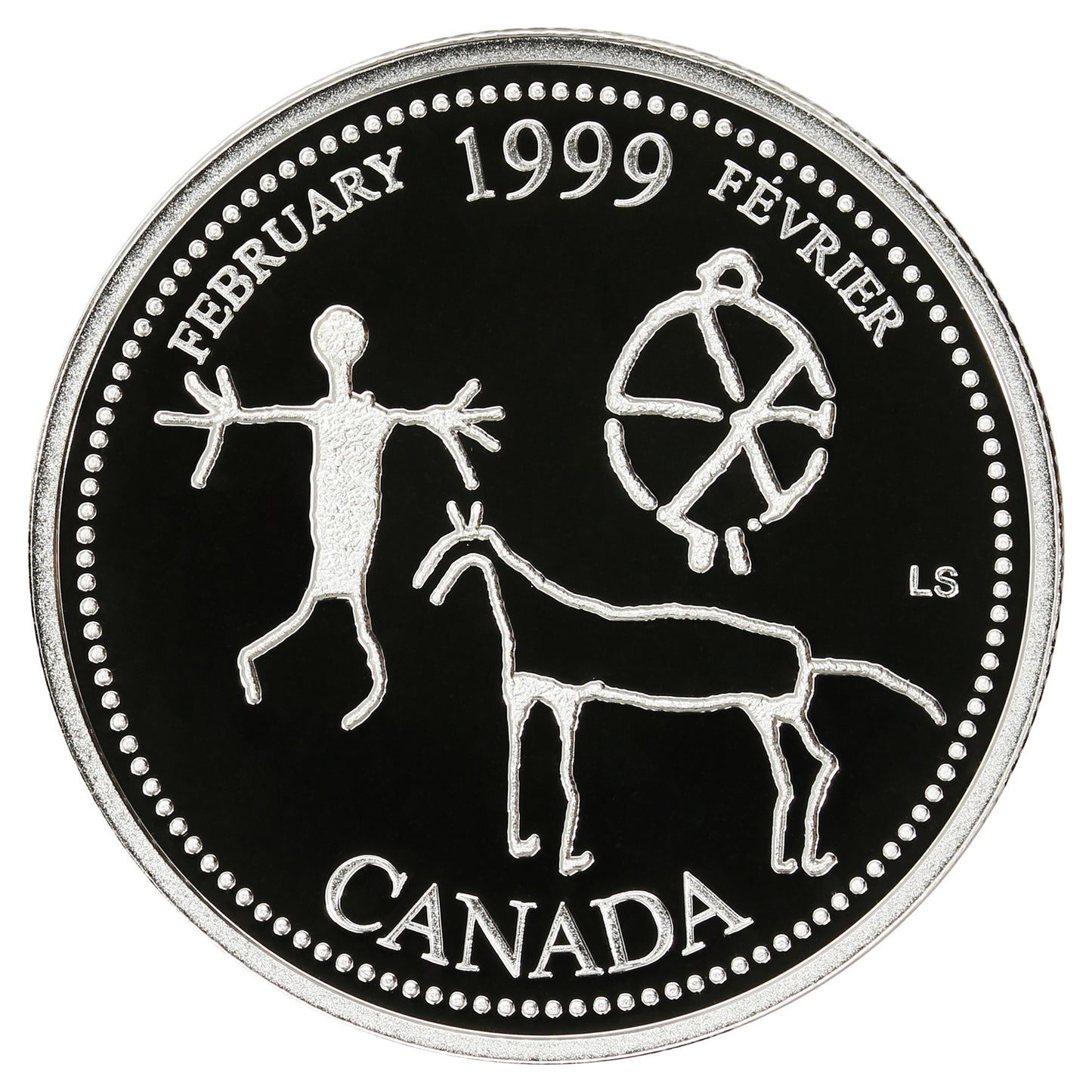 1999 February Canada 25-cents Silver Proof