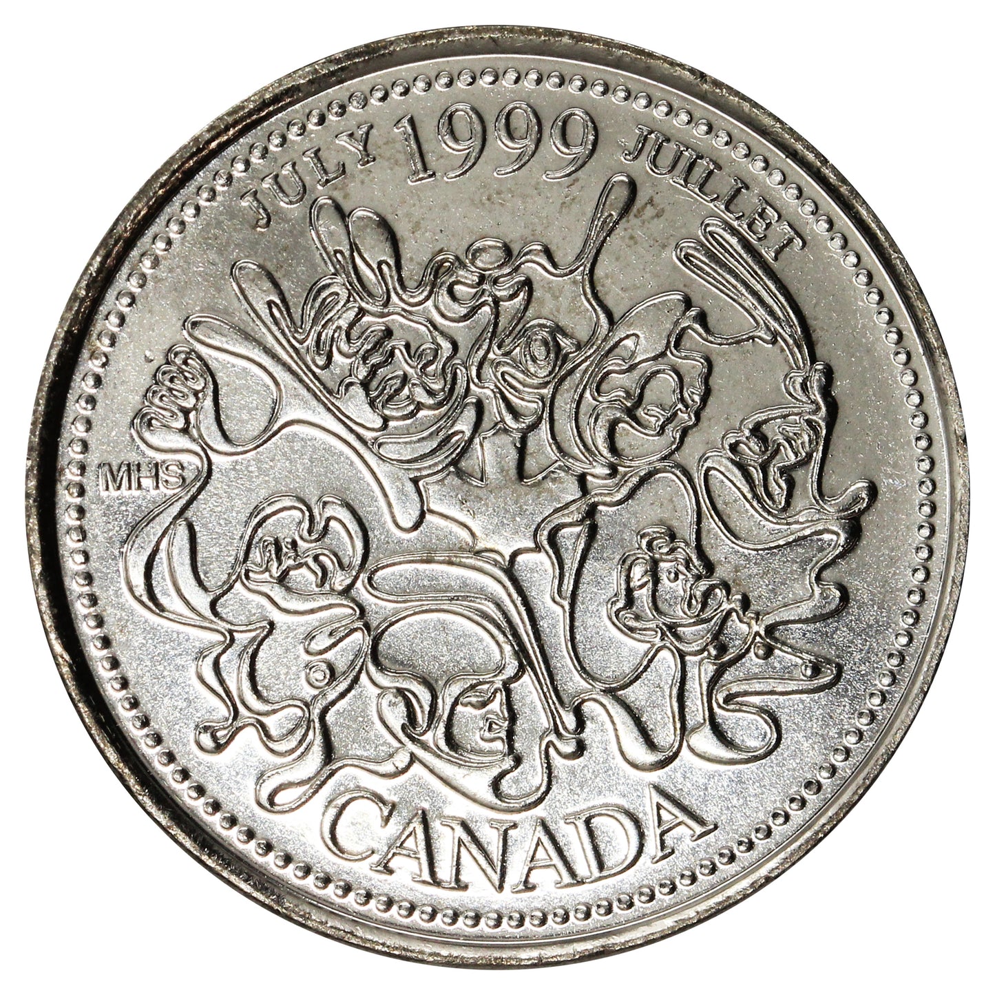 1999 July Canada 25-cents Brilliant Uncirculated (MS63)