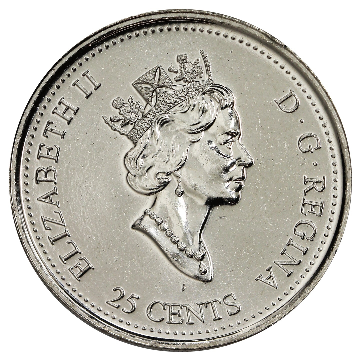 1999 March Canada 25-cents Brilliant Uncirculated (MS63)