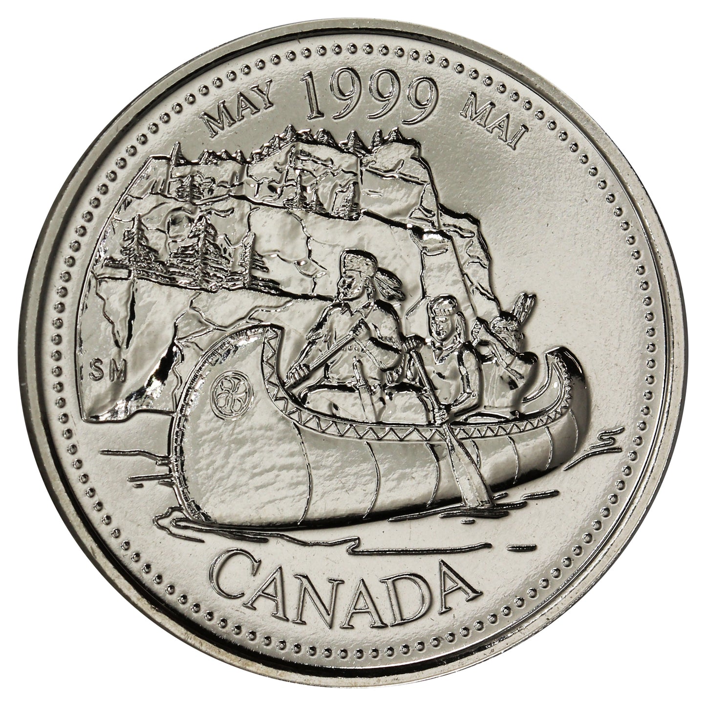 1999 May Canada 25-cents Proof Like