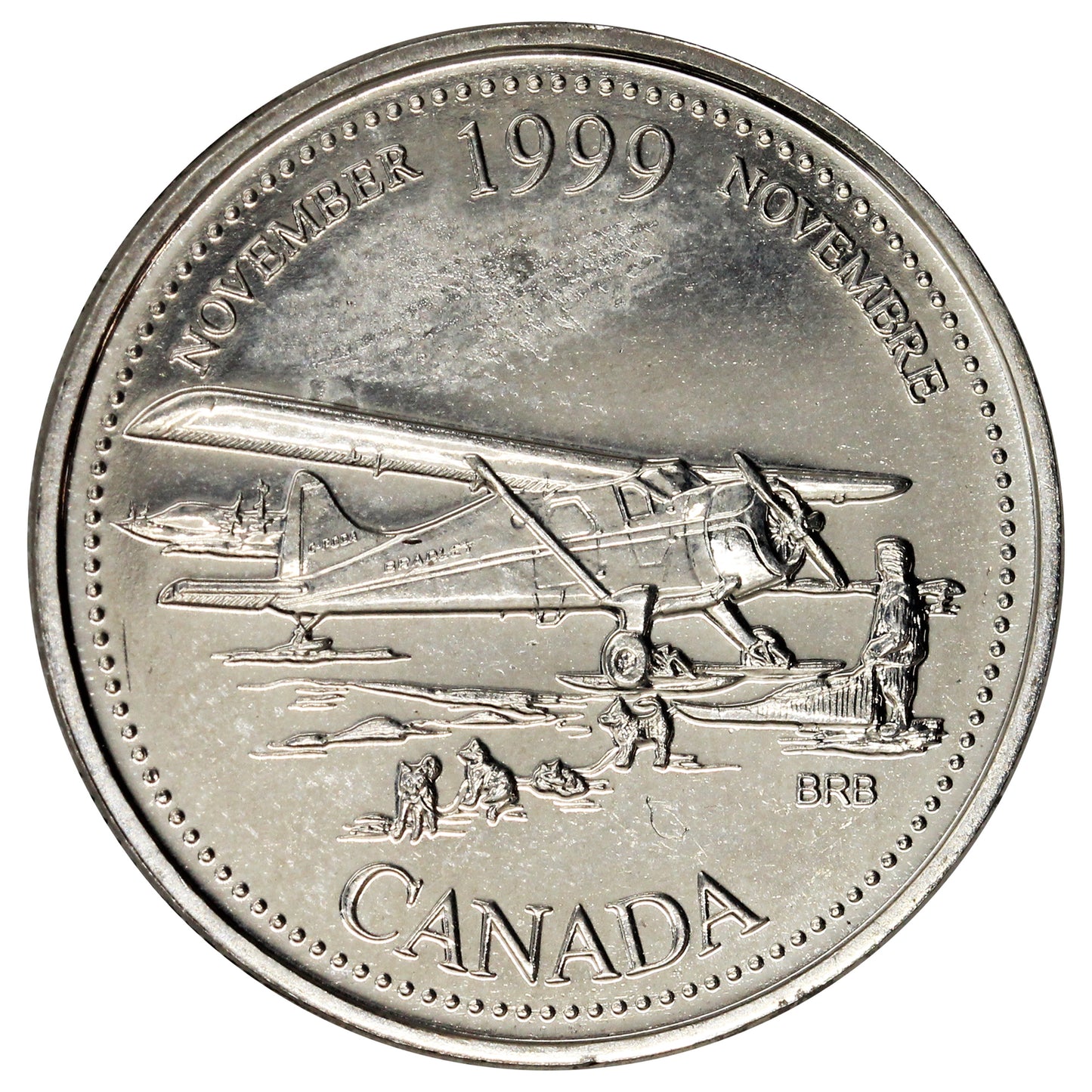 1999 November Canada 25-cents Proof Like