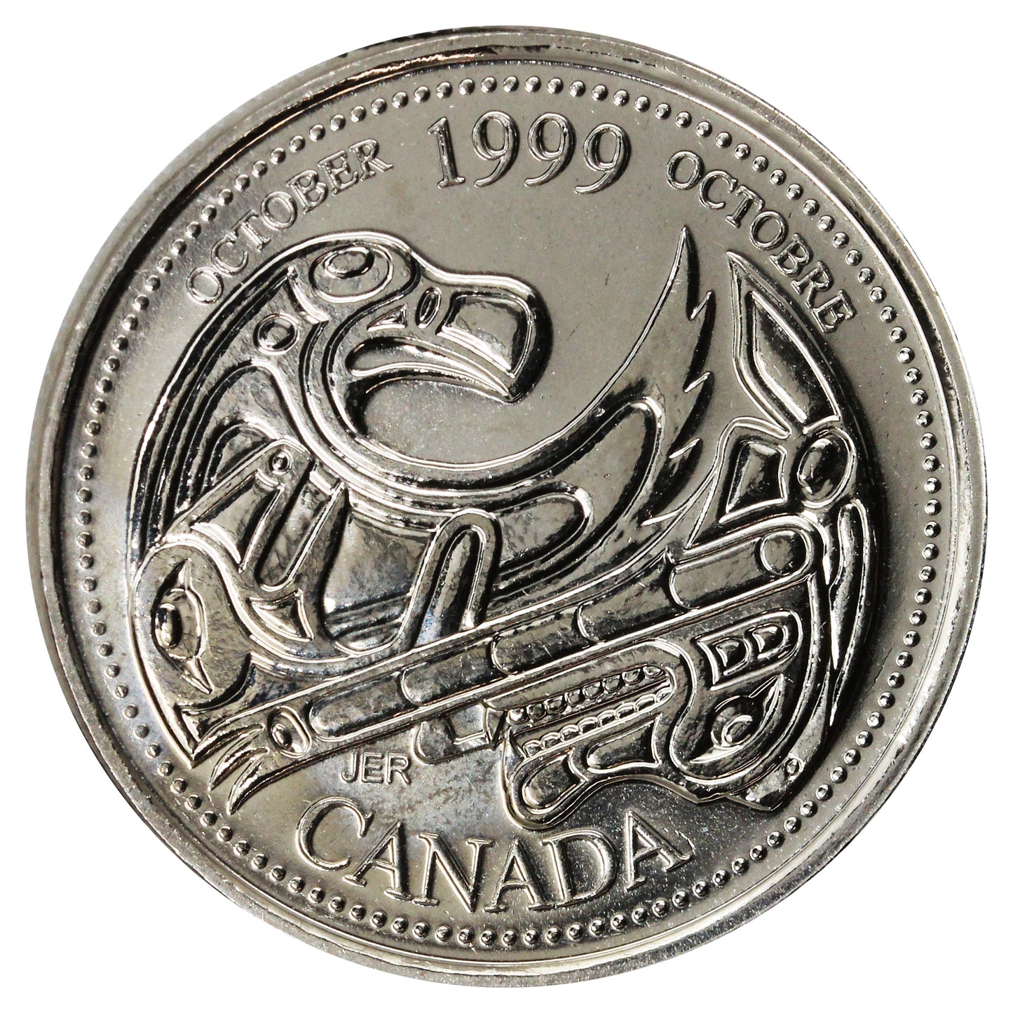 1999 October Canada 25-cents Proof Like