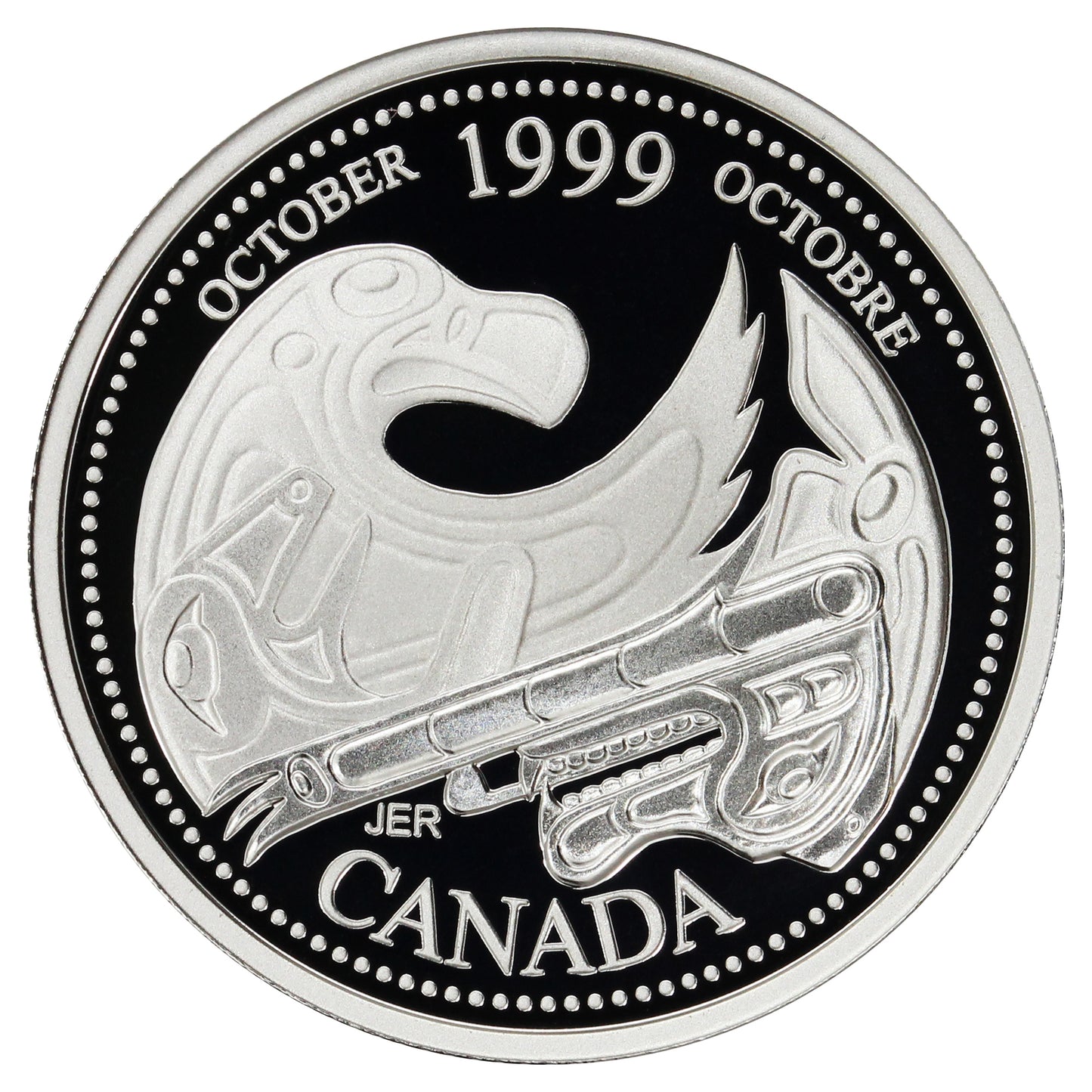 1999 October Canada 25-cents Silver Proof