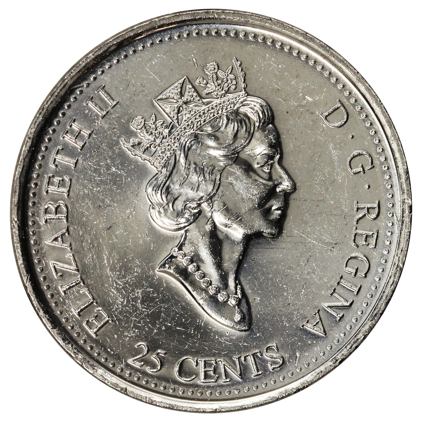 1999 September Canada 25-cents Brilliant Uncirculated (MS63)