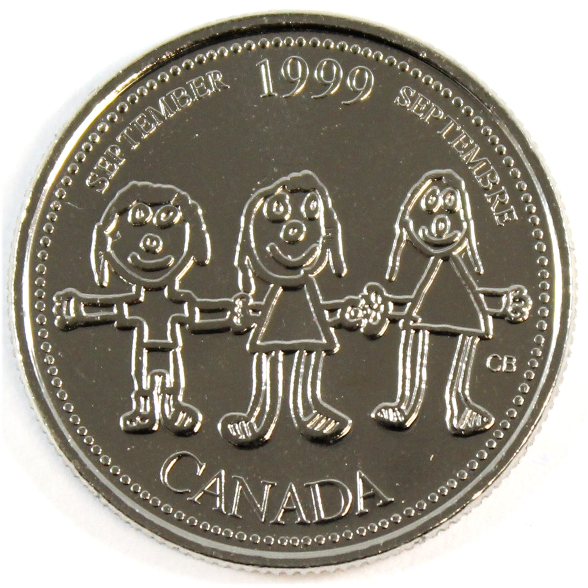 1999 September Mule Canada 25-cents Proof Like $