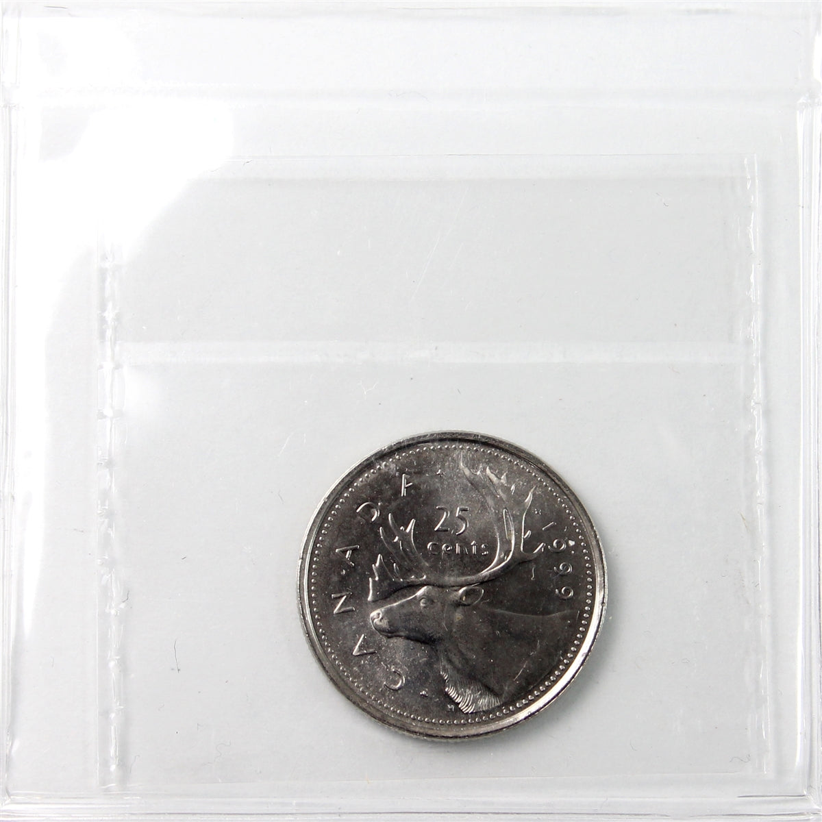 1999P Caribou Canada 25-cents ICCS Certified MS66 NBU